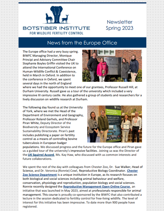 Newsletter Spring 2023