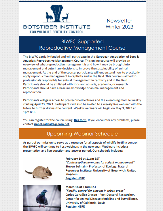 Newsletter Winter 2023